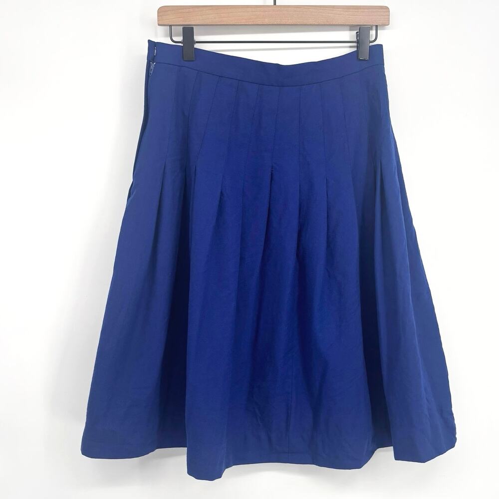 Talbot's Vintage 90s 100% Wool Royal Blue Pleated Skirt Size 12P